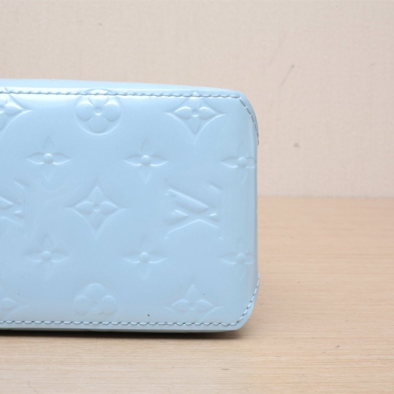 LOUIS VUITTON 藍色漆皮晶片ReadePM糖果藍新款Vivian手提單肩包肩背包-3