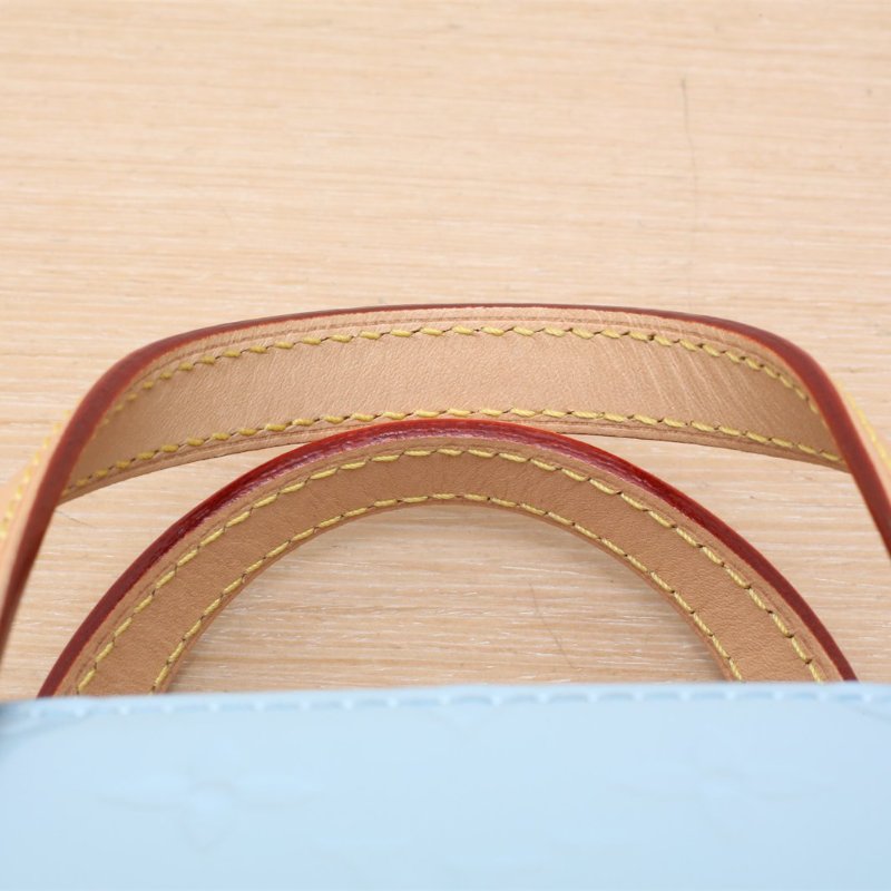LOUIS VUITTON 藍色漆皮晶片ReadePM糖果藍新款Vivian手提單肩包肩背包-4
