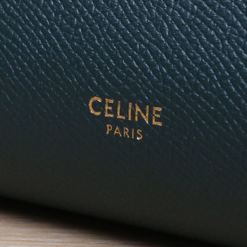 CELINE Belt鯰魚包Micro24綠色牛皮金扣肩背包-2