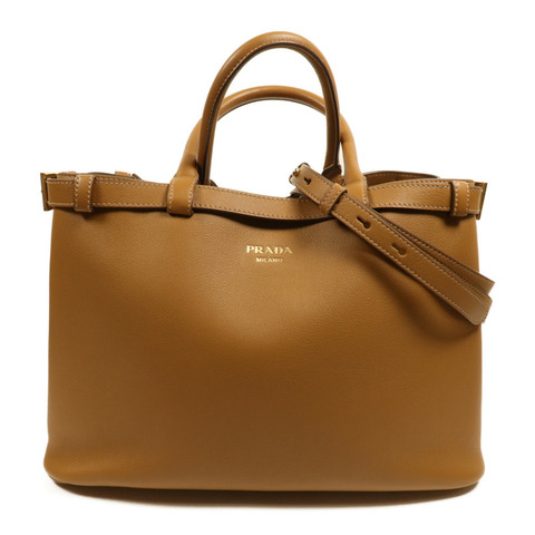 PRADA 牛皮皮革Buckle medium Bag金扣手挽肩背兩用袋