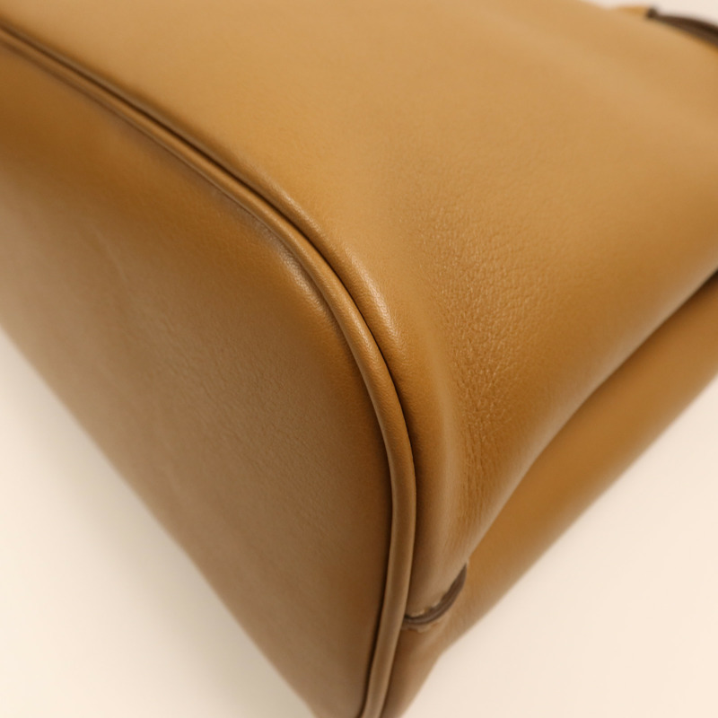 PRADA 牛皮皮革Buckle medium Bag金扣手挽肩背兩用袋-10