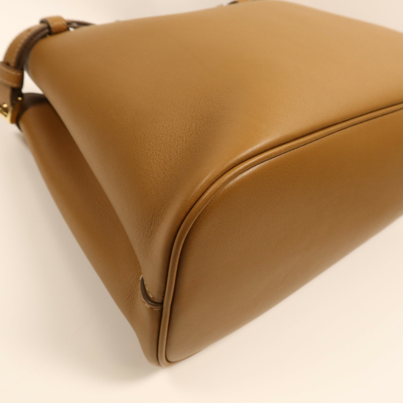 PRADA 牛皮皮革Buckle medium Bag金扣手挽肩背兩用袋-11