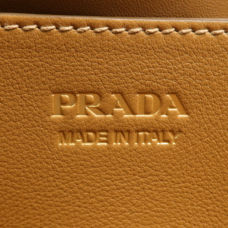 PRADA 牛皮皮革Buckle medium Bag金扣手挽肩背兩用袋-12