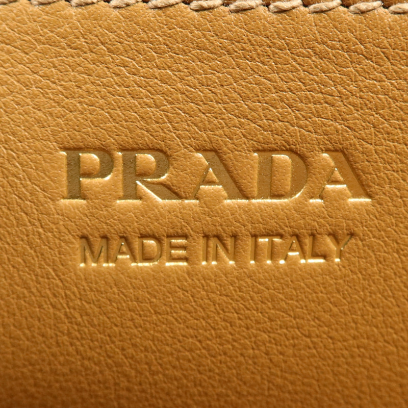 PRADA 牛皮皮革Buckle medium Bag金扣手挽肩背兩用袋-13