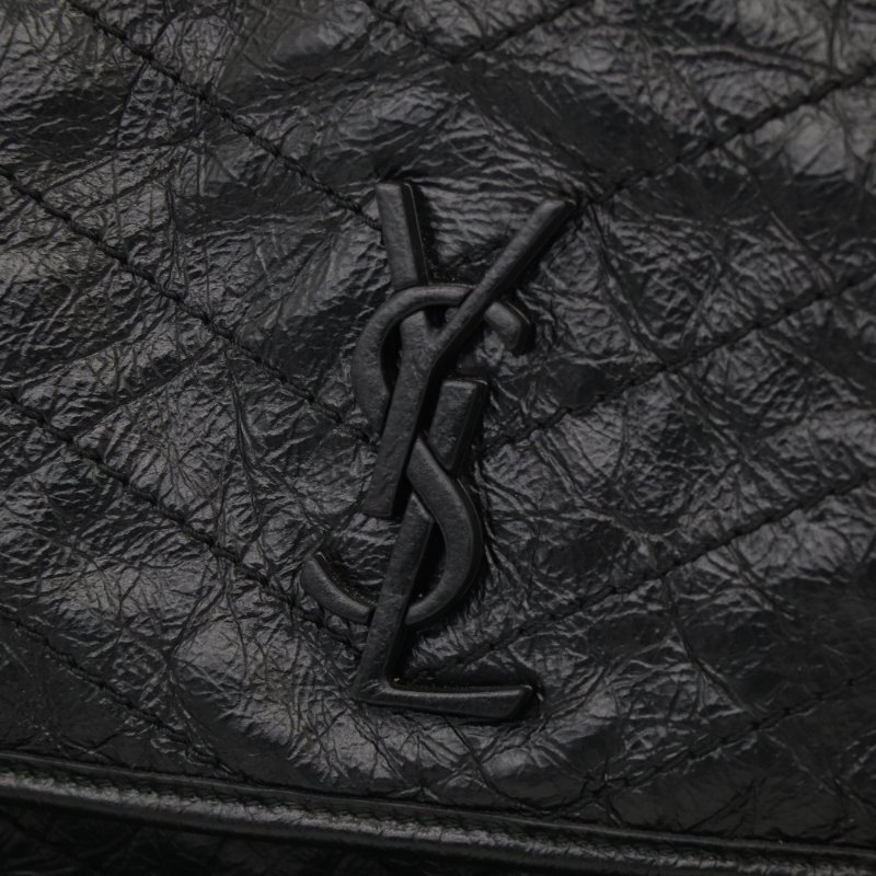 Saint Laurent 聖羅蘭 Niki 黑色牛皮 槍色金屬鏈條 單肩包 斜背包-7
