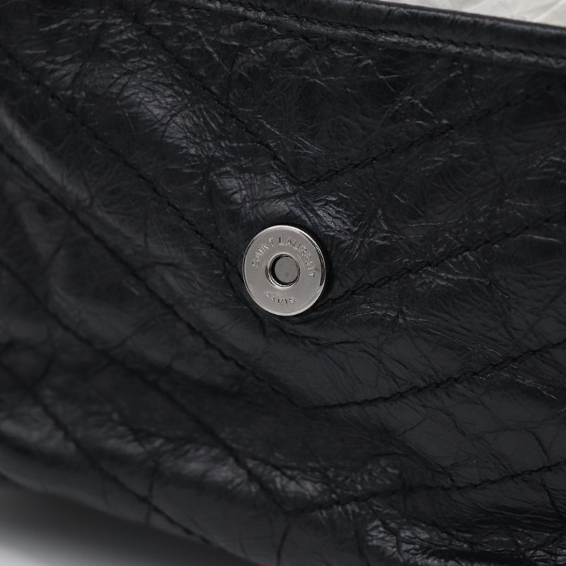 Saint Laurent 聖羅蘭 Niki 黑色牛皮 槍色金屬鏈條 單肩包 斜背包-10