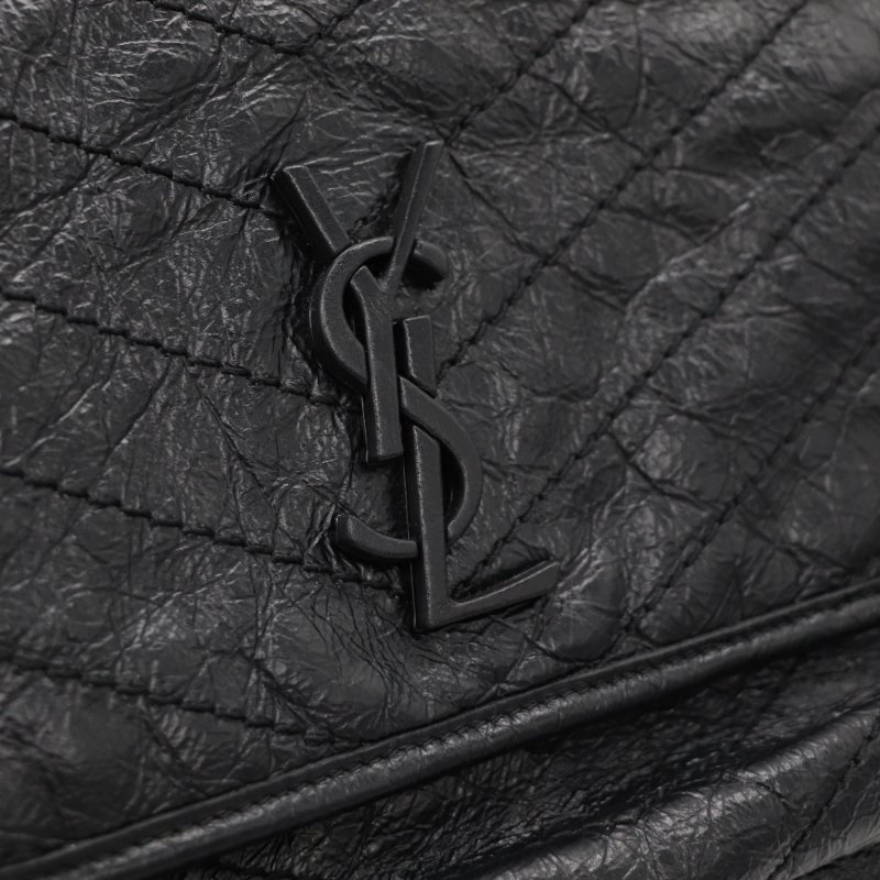 Saint Laurent 聖羅蘭 Niki 黑色牛皮 槍色金屬鏈條 單肩包 斜背包-13