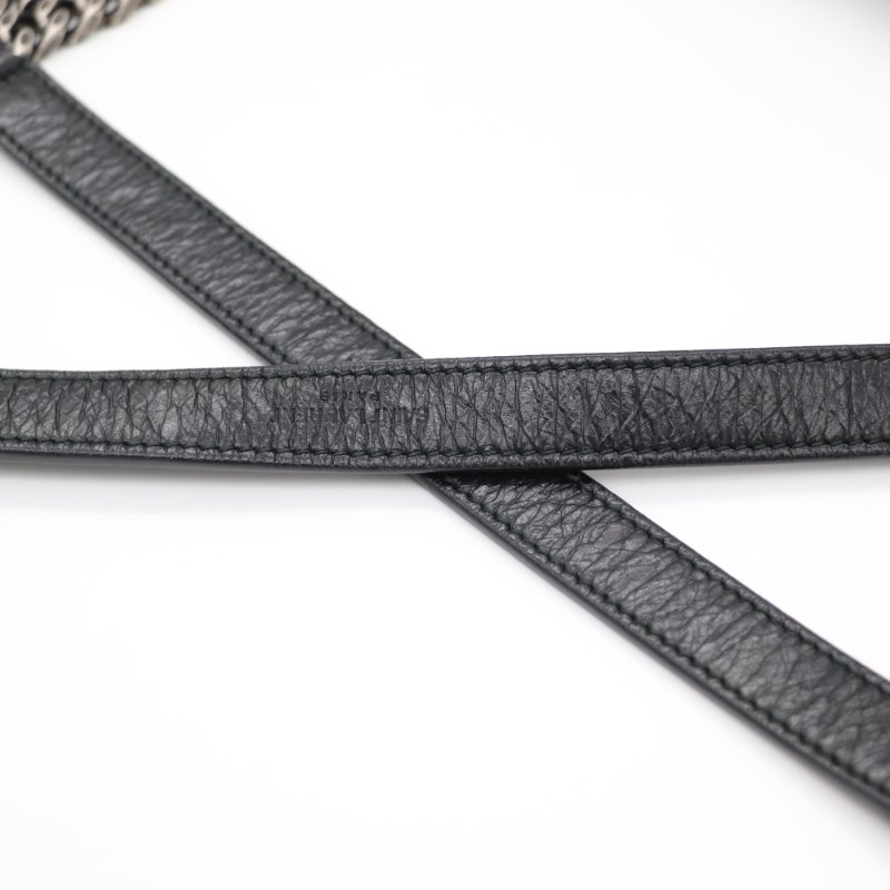 Saint Laurent 聖羅蘭 Niki 黑色牛皮 槍色金屬鏈條 單肩包 斜背包-14