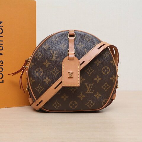 LOUIS VUITTON BOITECHAPEAUSOUPLE軟圓餅中號20老花PVC2019肩背包