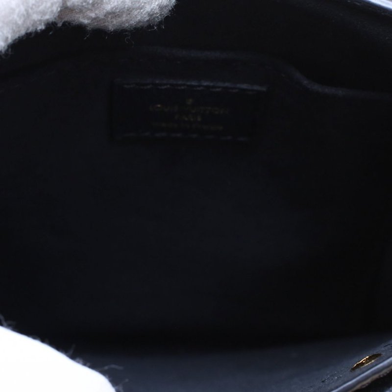 LOUIS VUITTON PETITSACPLAT琴譜包14黑白牛皮晶片肩背包-5