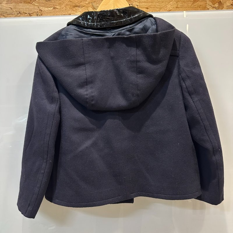 【美收精品】PRADA 黑色皮革拼接連帽外套 4-165【隔月月中將轉賣至日本 上架期限30天】-1