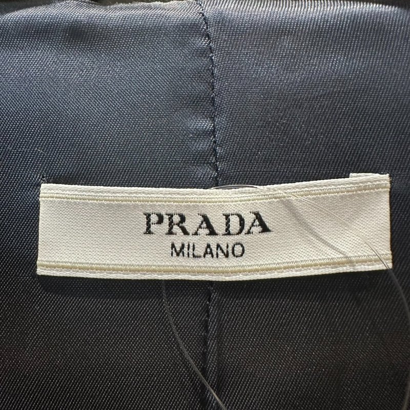 【美收精品】PRADA 黑色皮革拼接連帽外套 4-165【隔月月中將轉賣至日本 上架期限30天】-2