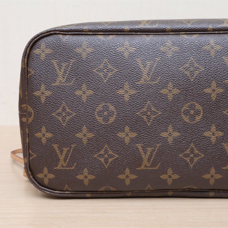 LOUIS VUITTON Neverfull中號31配子袋米色內裏老花PVC金扣2016肩背包-2