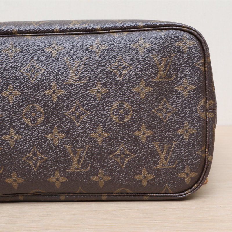 LOUIS VUITTON Neverfull中號31配子袋米色內裏老花PVC金扣2016肩背包-3