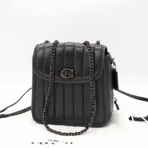 Coach 蔻馳 Madison 18 黑色牛皮 兩用包 小書包 雙肩包 斜挎包