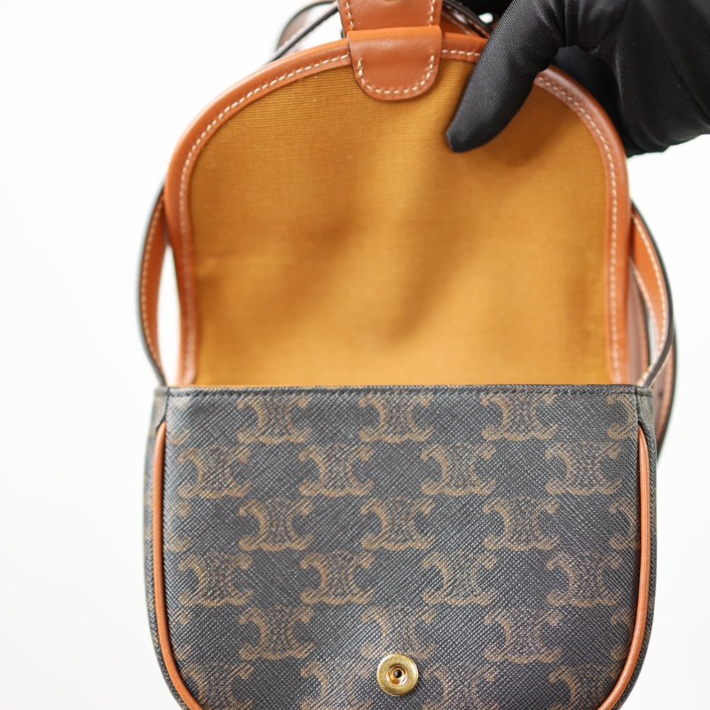二手Celine mini 經典馬鞍包-10