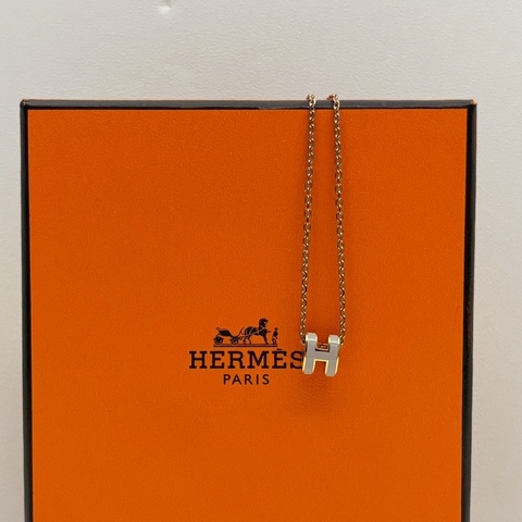 Hermes 奶茶色POP H項鍊