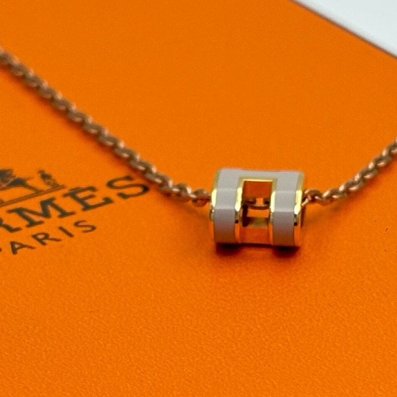 Hermes 奶茶色POP H項鍊-2