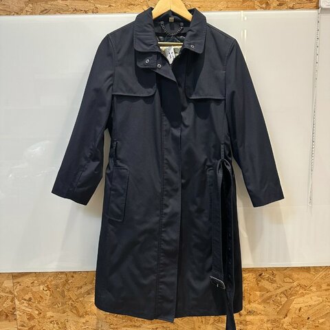 【美收精品】BURBERRY 黑色長版亮面風衣外套 4-122【隔月月中將轉賣至日本 上架期限30天】