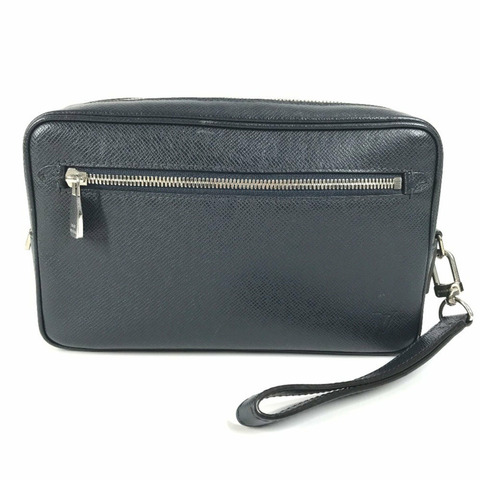 LOUIS VUITTON M33423 Taiga Pochette Kasai 手拿包,附肩帶,皮革,男女通用,海軍藍,海軍藍