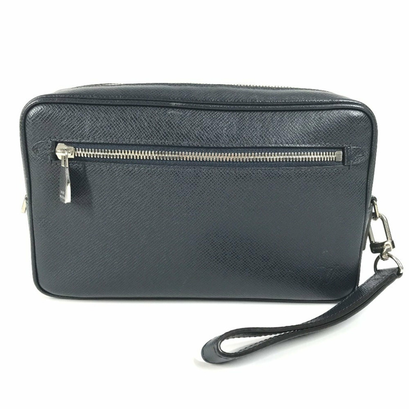 LOUIS VUITTON M33423 Taiga Pochette Kasai 手拿包,附肩帶,皮革,男女通用,海軍藍,海軍藍-0