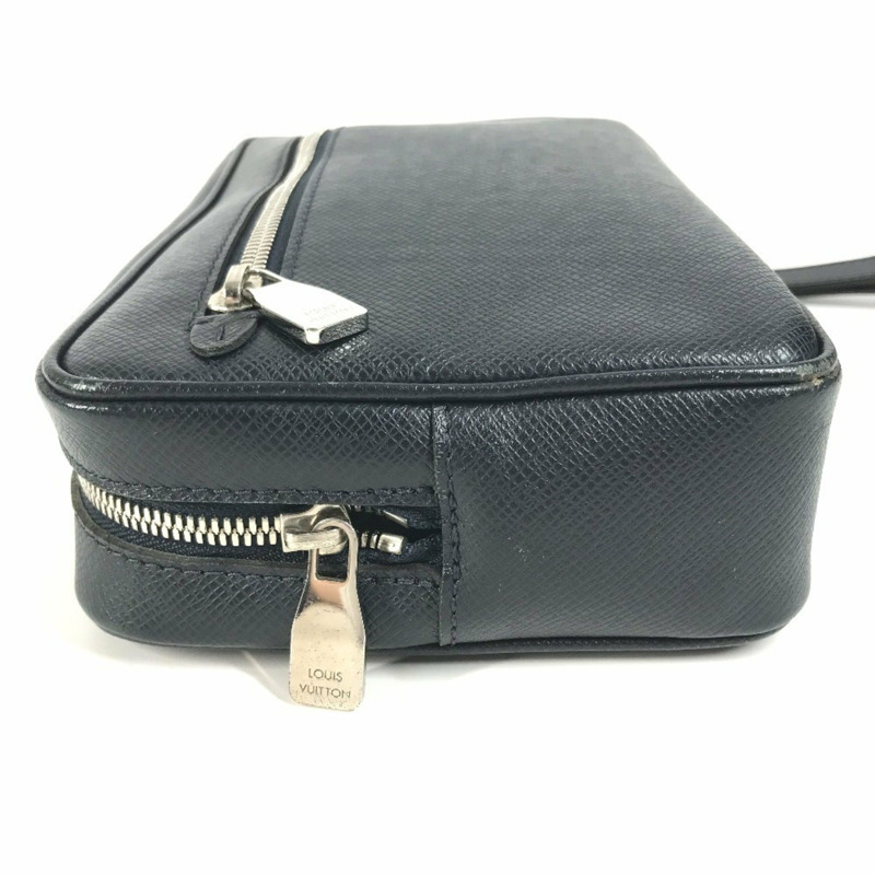LOUIS VUITTON M33423 Taiga Pochette Kasai 手拿包,附肩帶,皮革,男女通用,海軍藍,海軍藍-3