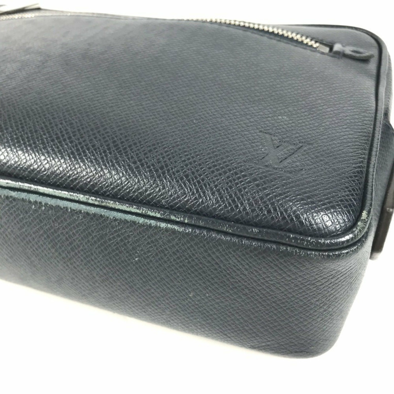 LOUIS VUITTON M33423 Taiga Pochette Kasai 手拿包,附肩帶,皮革,男女通用,海軍藍,海軍藍-4