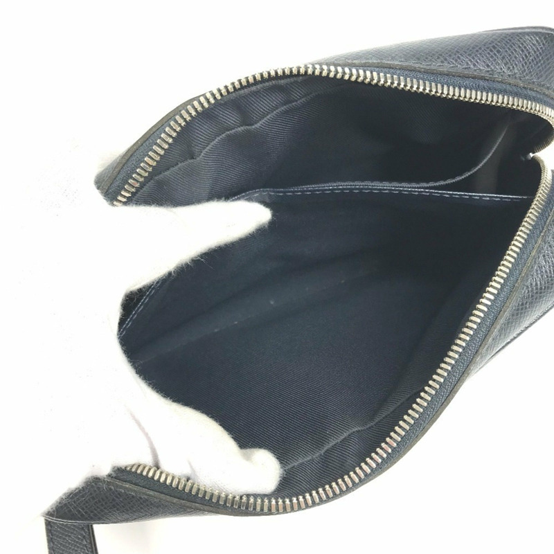LOUIS VUITTON M33423 Taiga Pochette Kasai 手拿包,附肩帶,皮革,男女通用,海軍藍,海軍藍-14