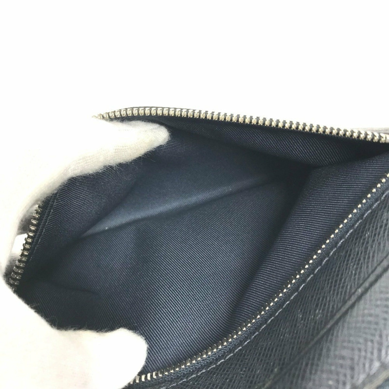 LOUIS VUITTON M33423 Taiga Pochette Kasai 手拿包,附肩帶,皮革,男女通用,海軍藍,海軍藍-17