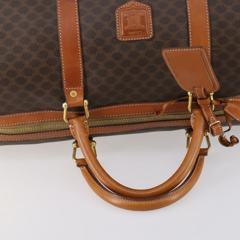 【日本直送】CELINE Macadam 帆布波士頓包 PVC 皮革棕金色正品 135340-6