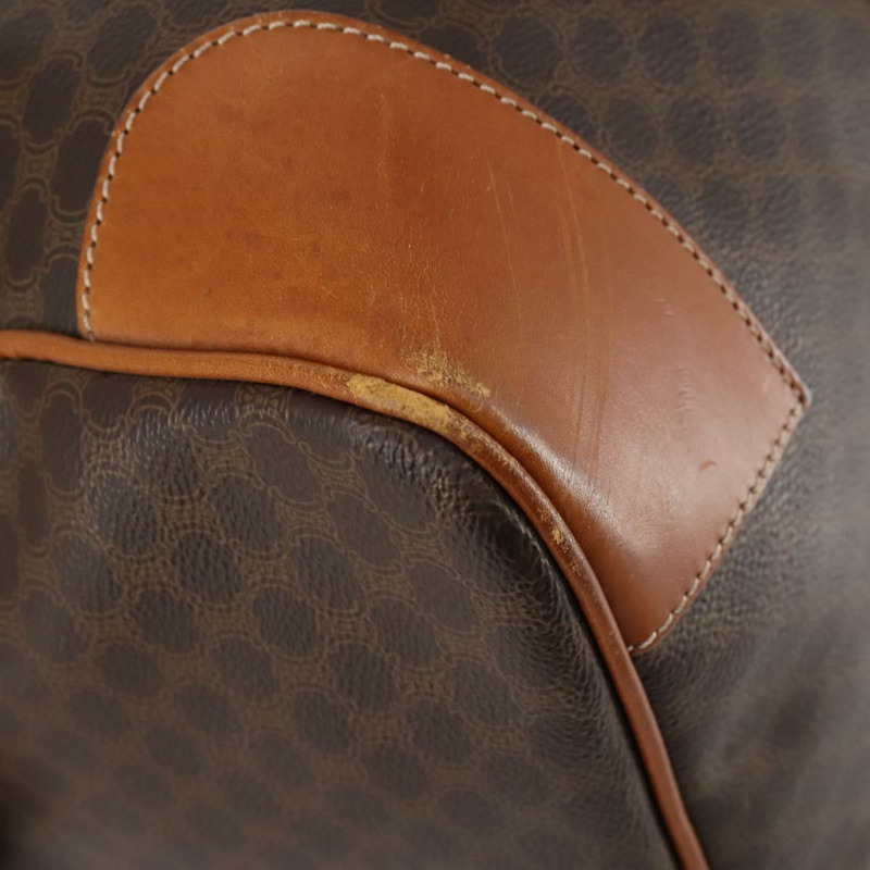 【日本直送】CELINE Macadam 帆布波士頓包 PVC 皮革棕金色正品 135340-13