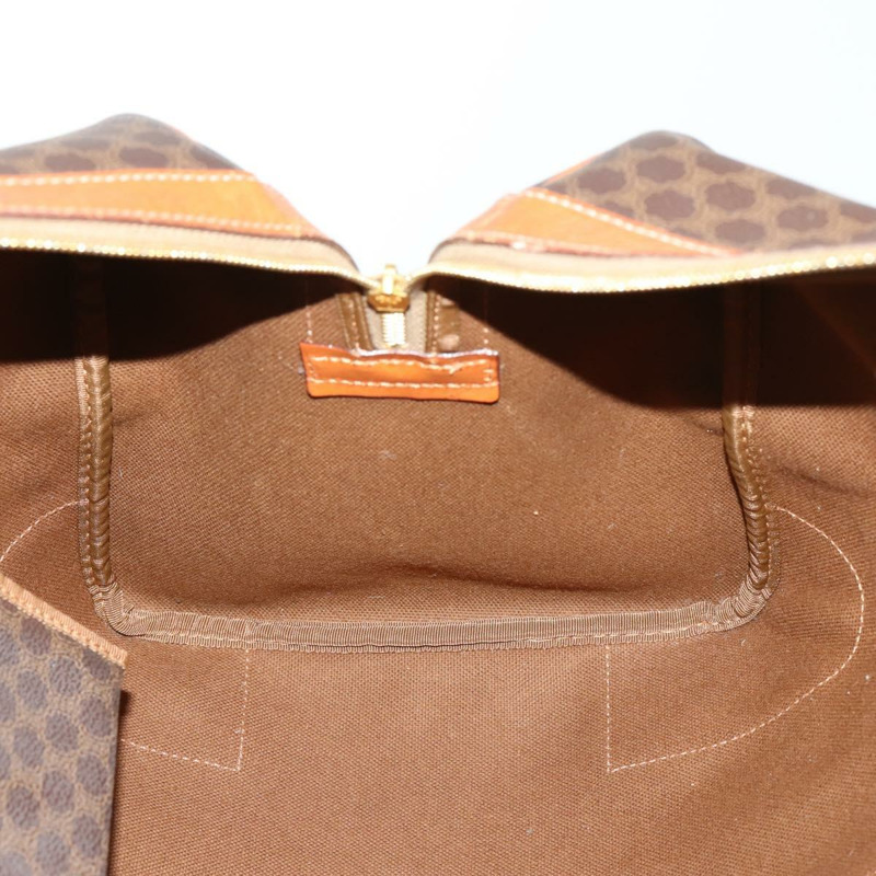 【日本直送】CELINE Macadam 帆布波士頓包 PVC 皮革棕金色正品 135340-21