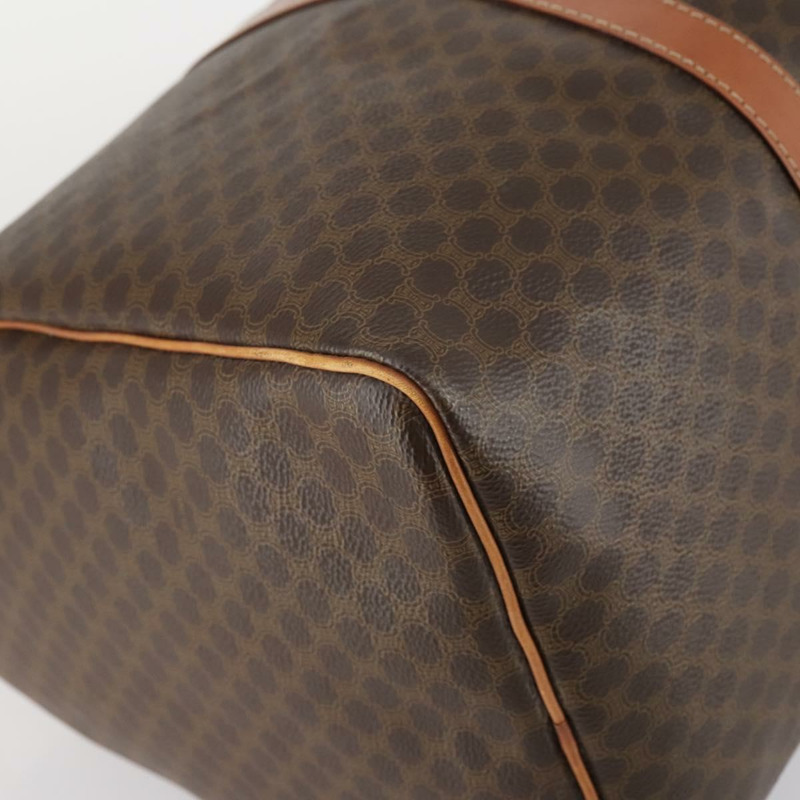 【日本直送】CELINE Macadam 帆布波士頓包 PVC 皮革棕金色正品 144128-13