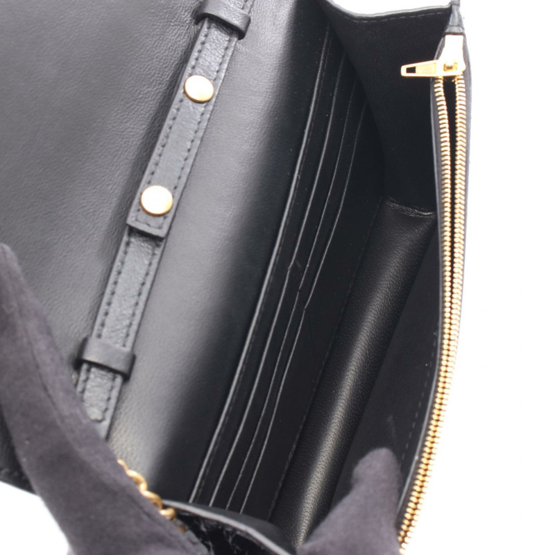 BALENCIAGA B 點鏈單肩斜背包 593615 漆皮黑色二手-2