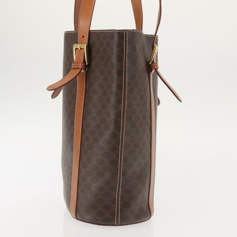 【日本直送】CELINE Macadam 帆布托特包 PVC 皮革棕金色正品 144276-2