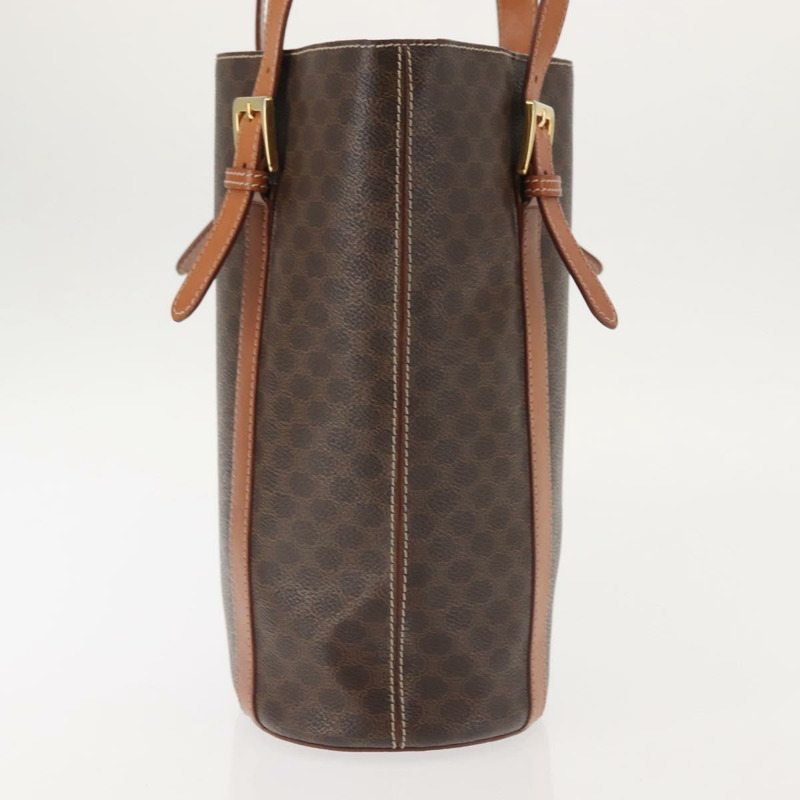 【日本直送】CELINE Macadam 帆布托特包 PVC 皮革棕金色正品 144276-3