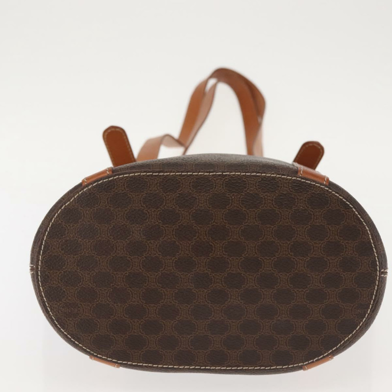 【日本直送】CELINE Macadam 帆布托特包 PVC 皮革棕金色正品 144276-4