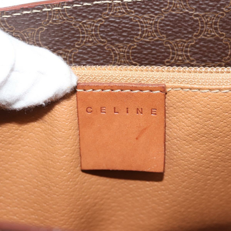 【日本直送】CELINE Macadam 帆布托特包 PVC 皮革棕金色正品 144276-16