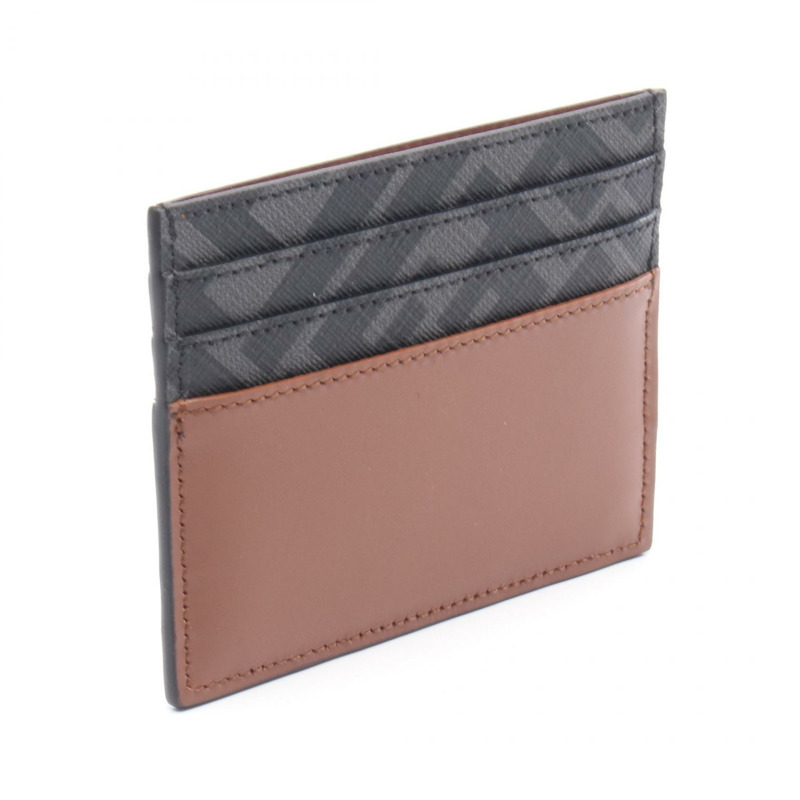 FENDI FF 方形卡夾 7M0164 皮革 棕色 黑色 全新 男式-1