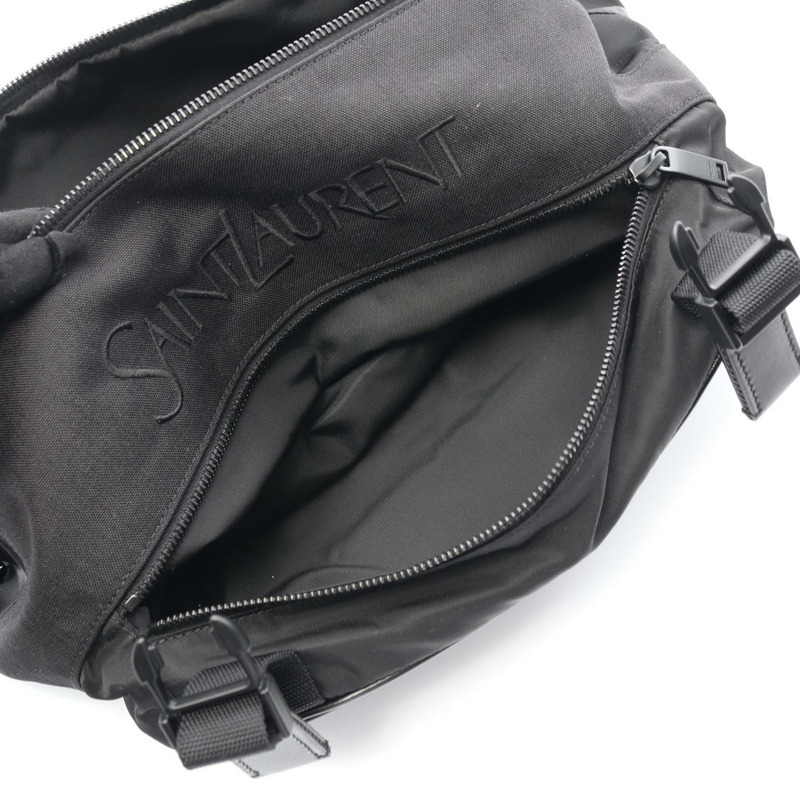 SAINT LAURENT PARIS 刺繡十字腰包 758258 帆布 尼龍 全新-4