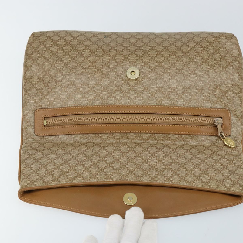 【日本直送】CELINE Macadam 帆布手拿包 PVC 米金色正品 gh759-7