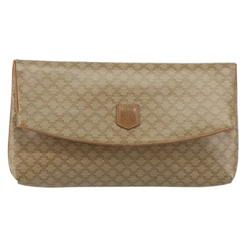 【日本直送】CELINE Macadam 帆布手拿包 PVC 米金色正品 gh759-12
