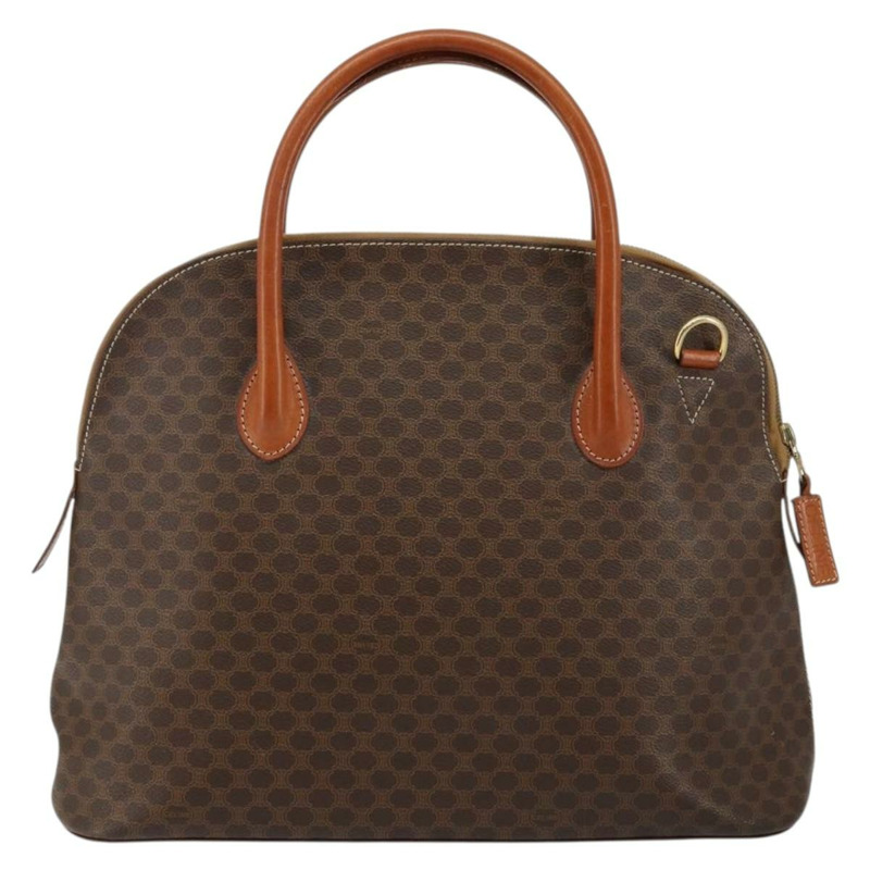 【日本直送】CELINE Macadam 帆布手提包 PVC 皮革棕金色正品 mr1512-1