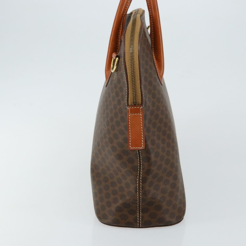 【日本直送】CELINE Macadam 帆布手提包 PVC 皮革棕金色正品 mr1512-3
