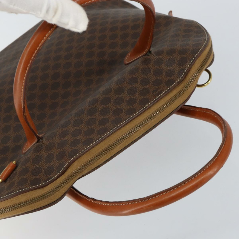 【日本直送】CELINE Macadam 帆布手提包 PVC 皮革棕金色正品 mr1512-5