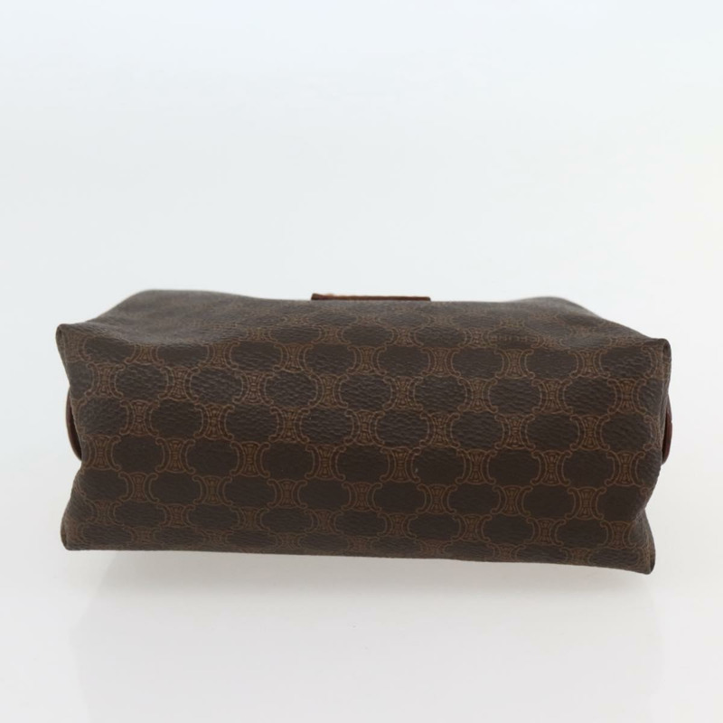 【日本直送】CELINE Macadam 帆布手拿包 PVC 皮革 棕金色 正品 144934-5