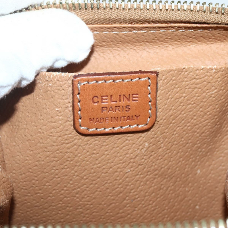 【日本直送】CELINE Macadam 帆布手拿包 PVC 皮革 棕金色 正品 144934-9