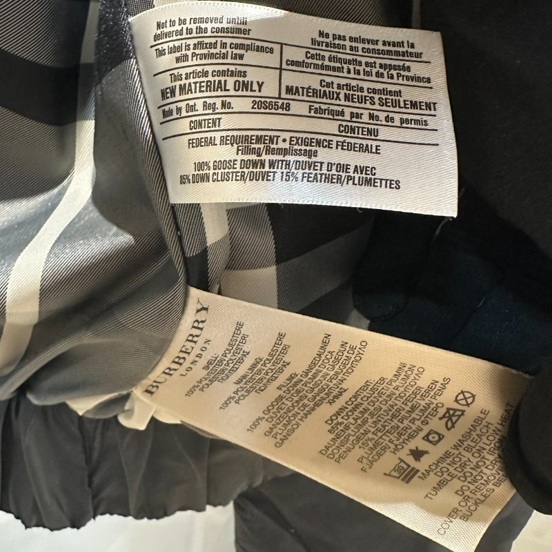 【美收精品】BURBERRY 黑色羽絨短版外套 4-147【隔月月中將轉賣至日本 上架期限30天】-6