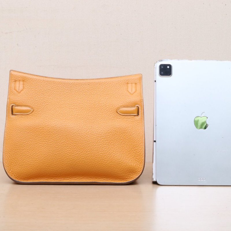 HERMES 吉普賽Jypsiere289V太陽黃TC皮框P銀扣肩背包-1