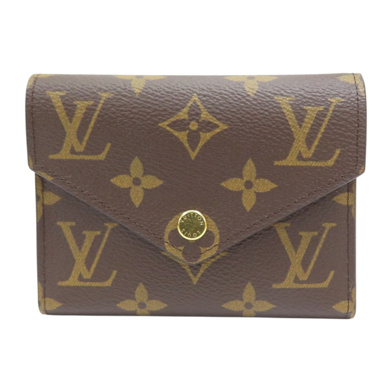 棕色 原花帆布 Victorine 三折短夾 M41938【LOUIS VUITTON LV 路易威登】 M41938-0